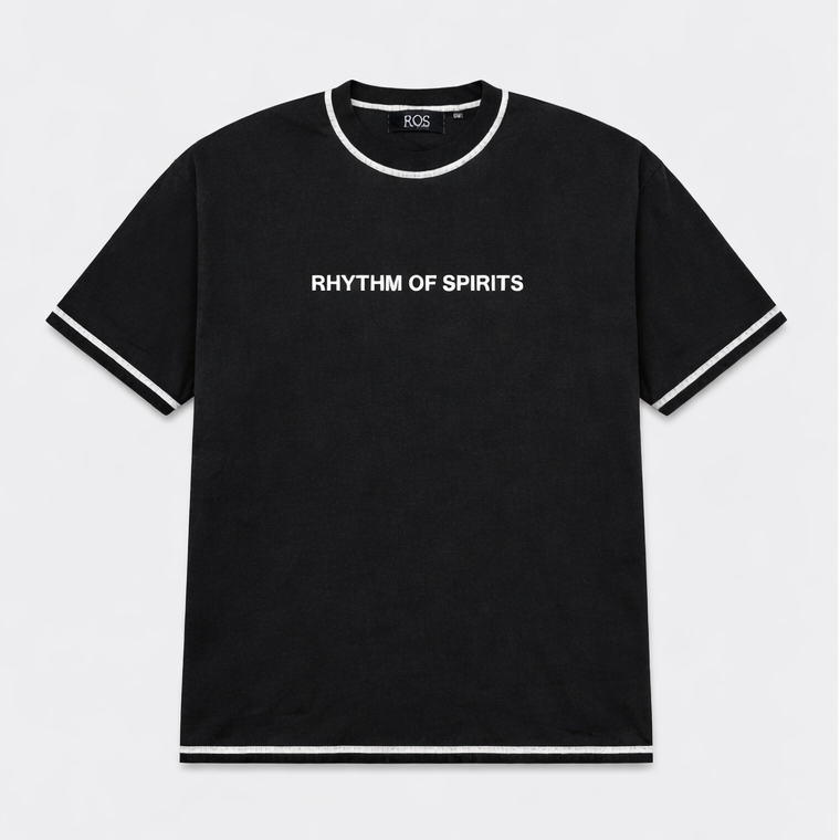 black Essential Tee frontside - ROS Clothing